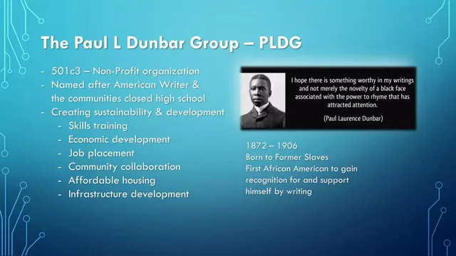 Vision slide 3 from The Paul L. Dunbar Group (PLDG)