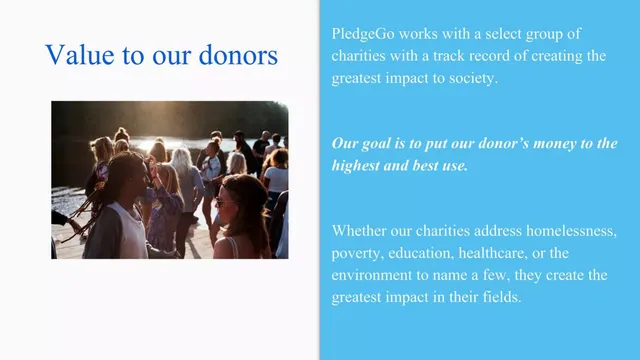 Product / solution slide 4 from PledgeGo