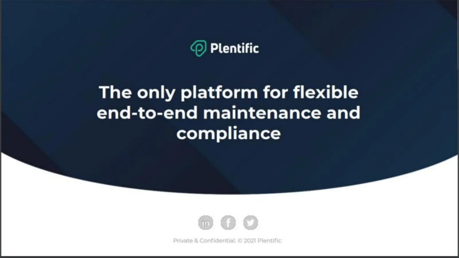 Plentific pitch deck slide