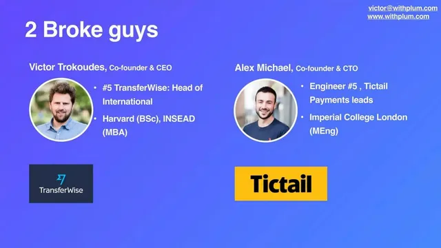 Team slide 2 from Plum Fintech