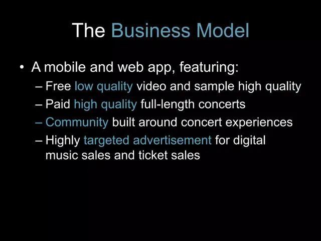 Business model / revenue streams slide 5 from Pluntz