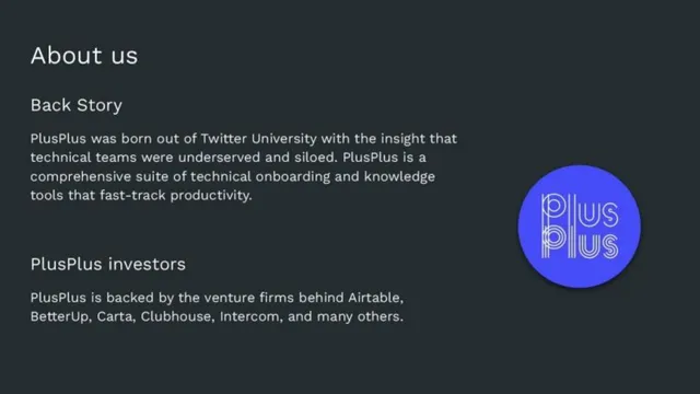 Company overview slide 2 from PlusPlus