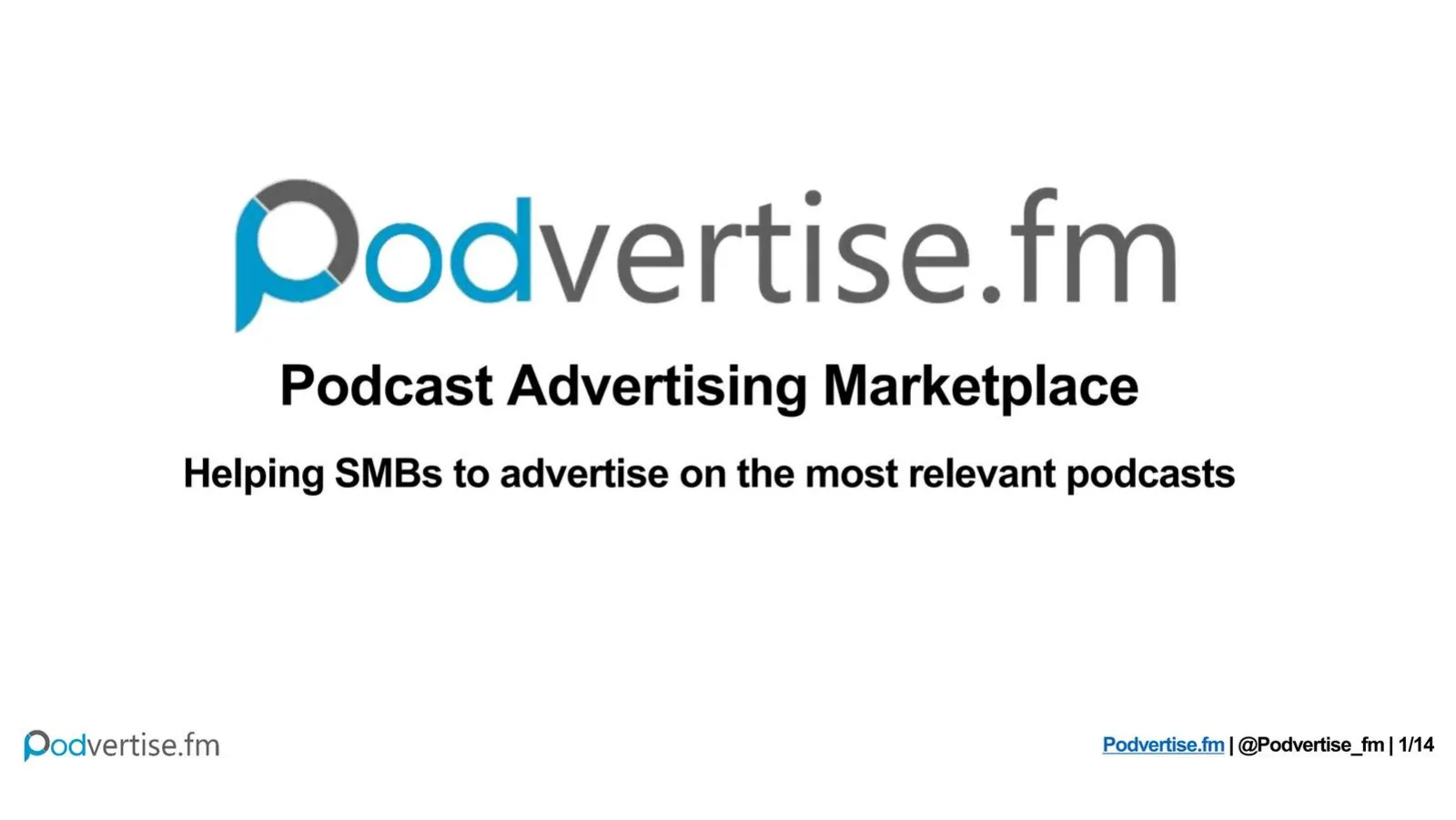 Podvertise.fm pitch deck slide