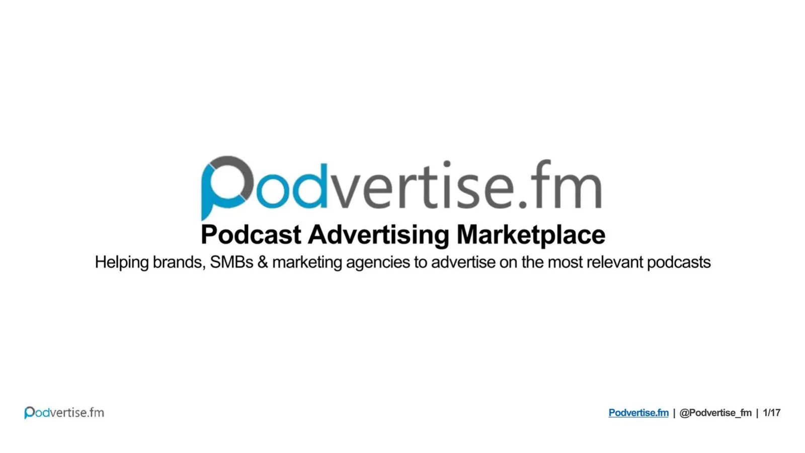 Podvertise.fm pitch deck slide