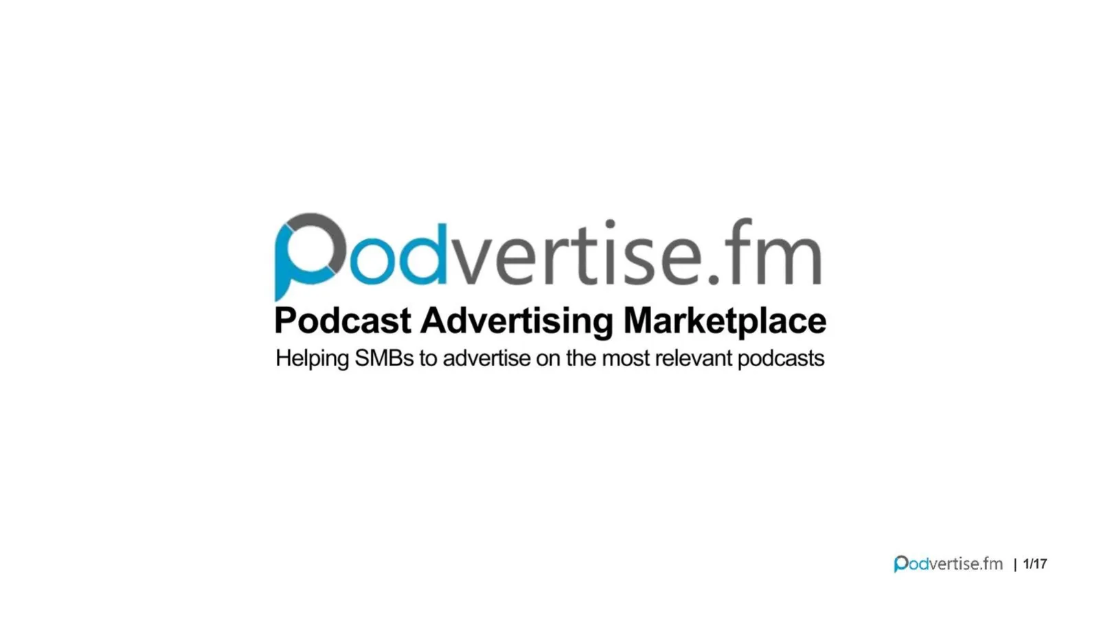 Podvertise.fm pitch deck slide