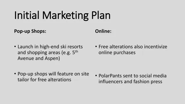 Go-to-market strategy slide 5 from Polar Pants