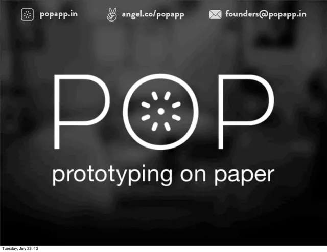 Section divider slide 1 from POPAPP