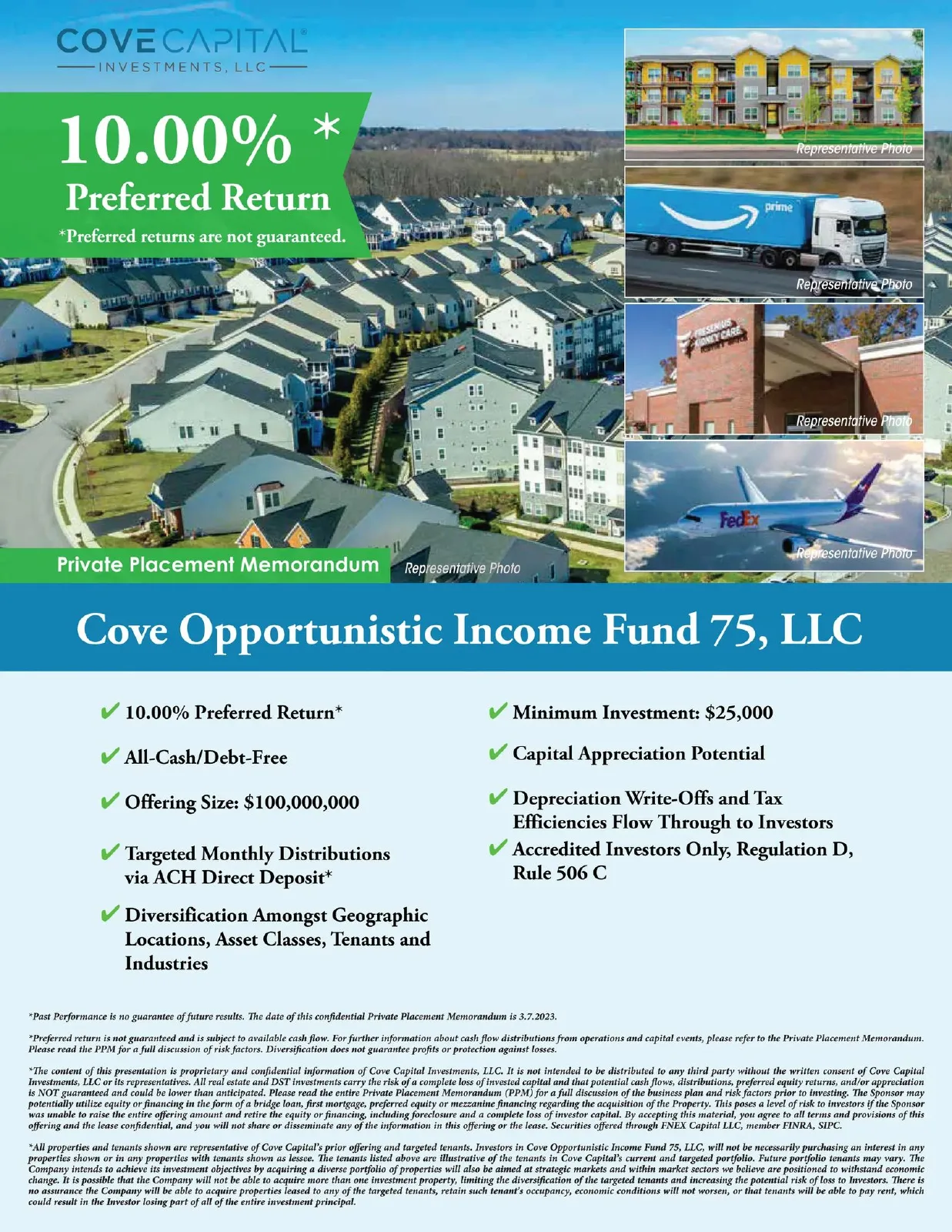 Cove Capital Investments, LLC pitch deck slide