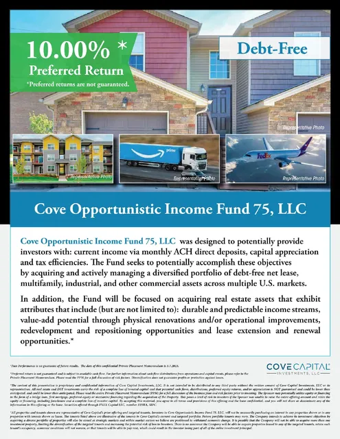 Product / solution slide 3 from Cove Capital Investments, LLC