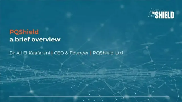 PQShield pitch deck cover