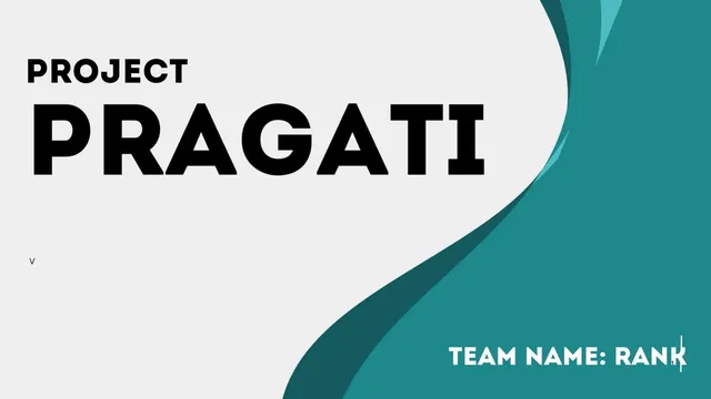 PRAGATI pitch deck cover