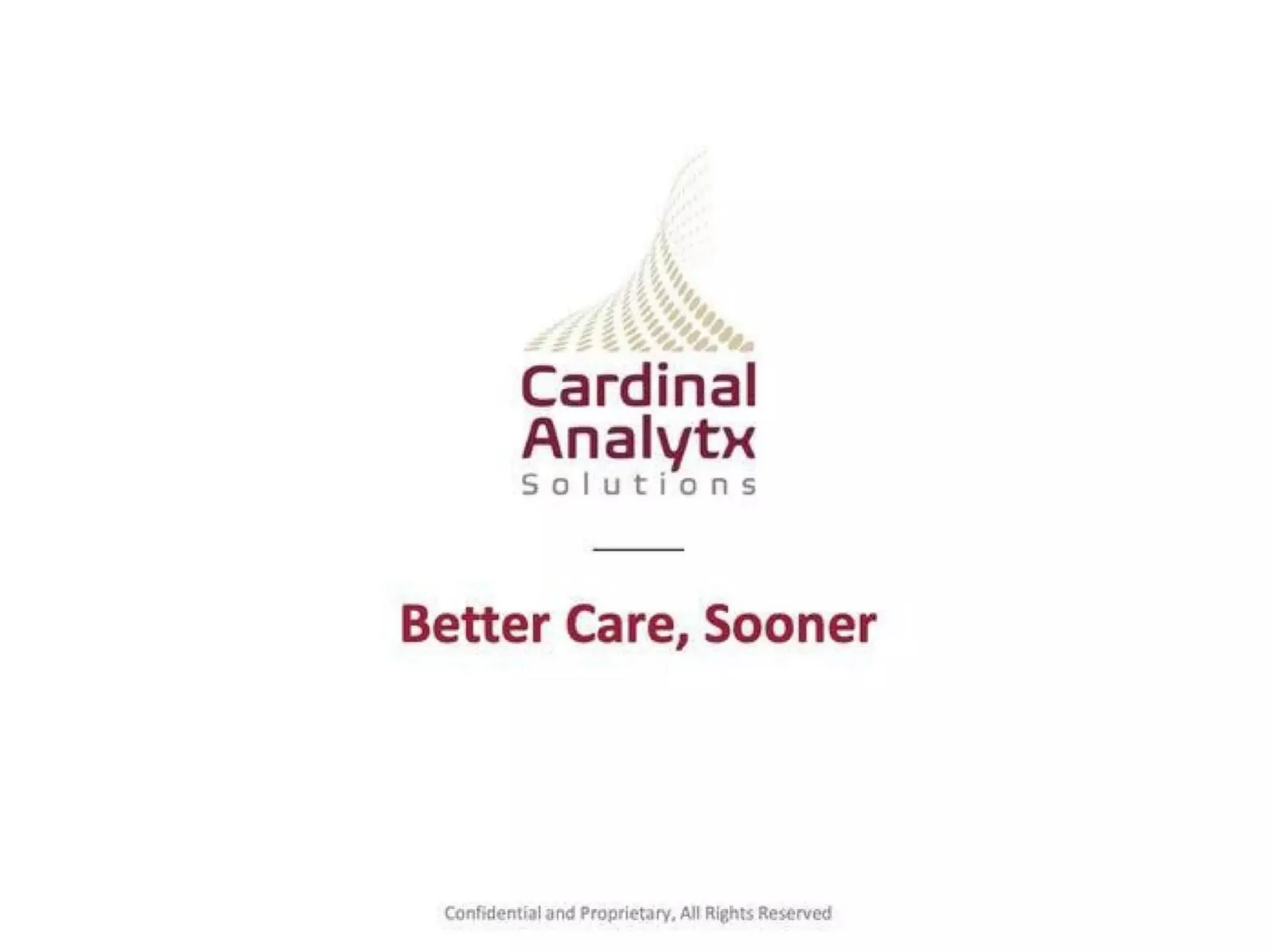 Prealize Health (formerly Cardinal Analytx Solutions) pitch deck slide