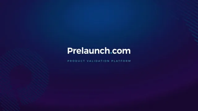 Prelaunch pitch deck cover