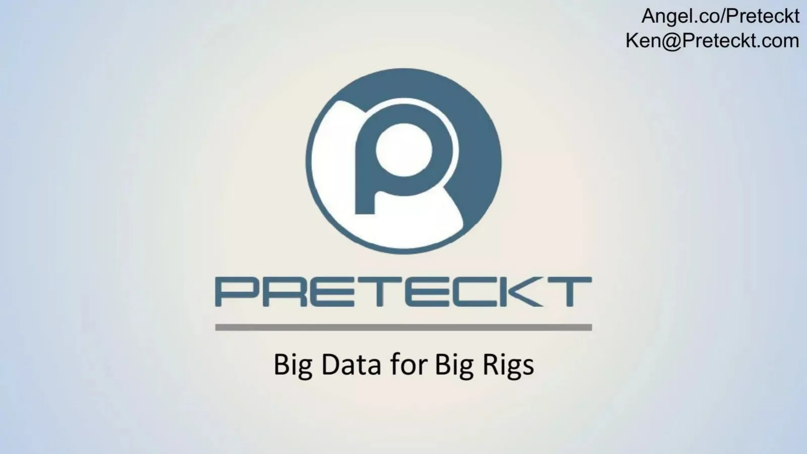 Preteckt pitch deck slide
