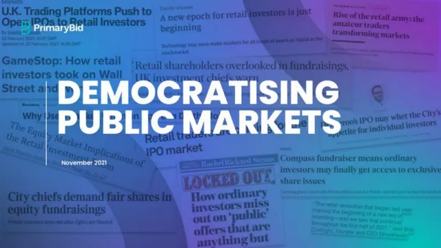 PrimaryBid pitch deck cover