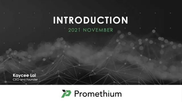 Promethium pitch deck cover