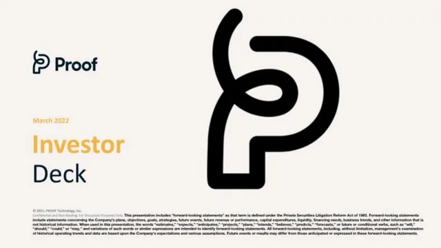 Proof Technology pitch deck cover