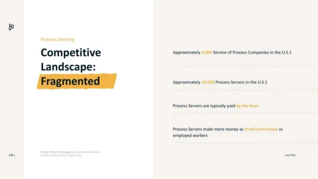 Competitors slide 7 from Proof Technology
