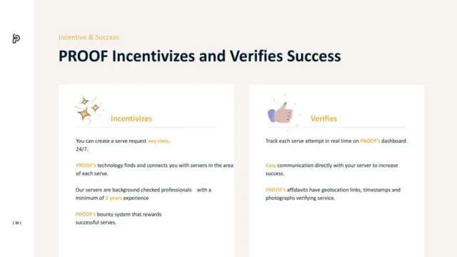 Product / solution slide 10 from Proof Technology