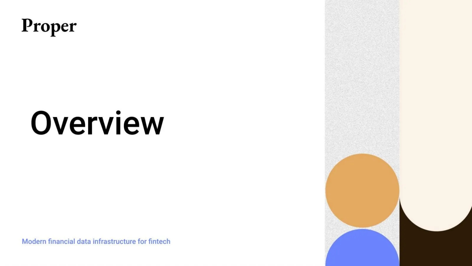 Proper Finance pitch deck slide