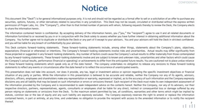 Disclaimer slide 2 from Proper