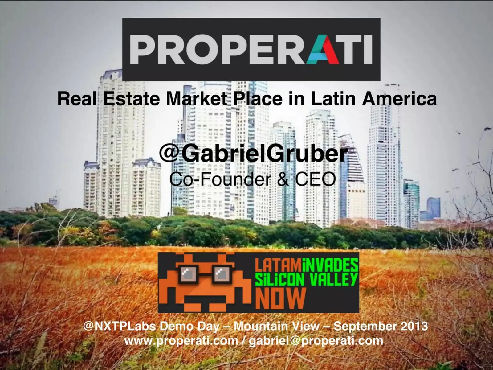Properati pitch deck slide