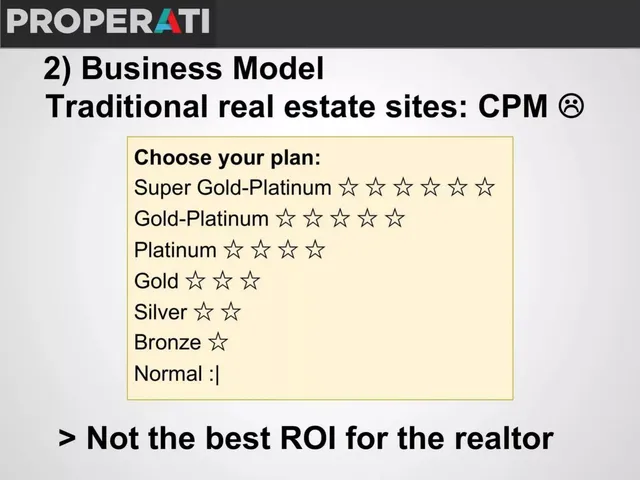 Business model / revenue streams slide 6 from Properati