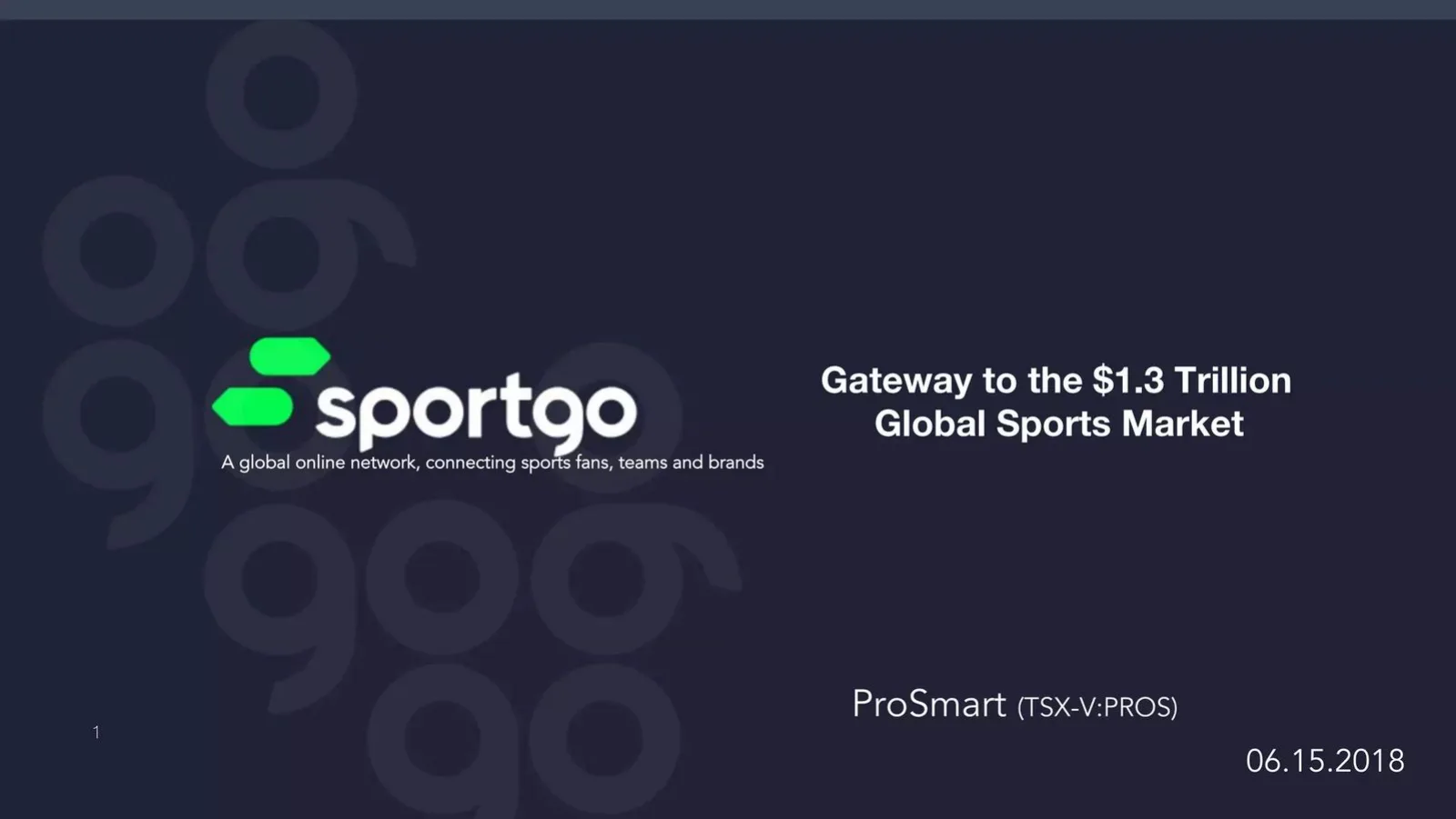 ProSmart (Sportgo) pitch deck slide