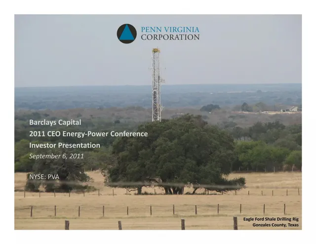 Penn Virginia Corporation pitch deck cover