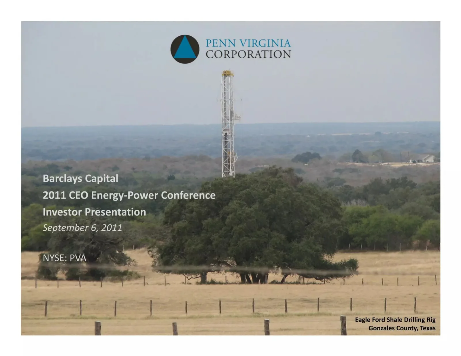Penn Virginia Corporation pitch deck slide