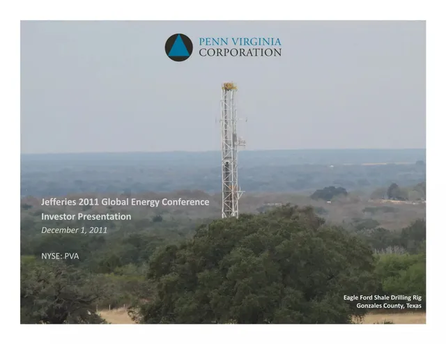 Penn Virginia Corporation (PVA) pitch deck cover