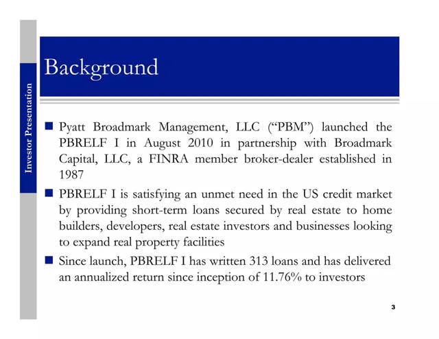 Traction slide 3 from Pyatt Broadmark Fund I