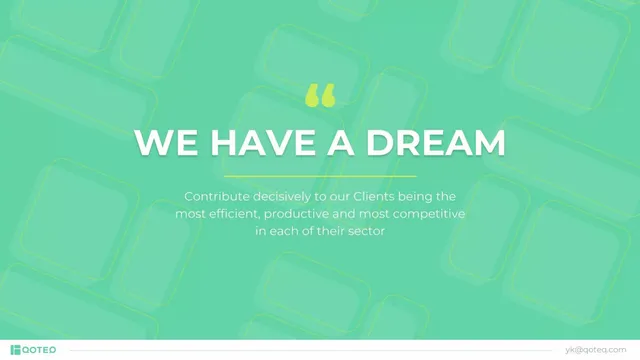 Vision slide 3 from QOTEQ Investment