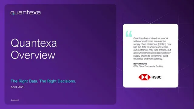 Quantexa pitch deck cover