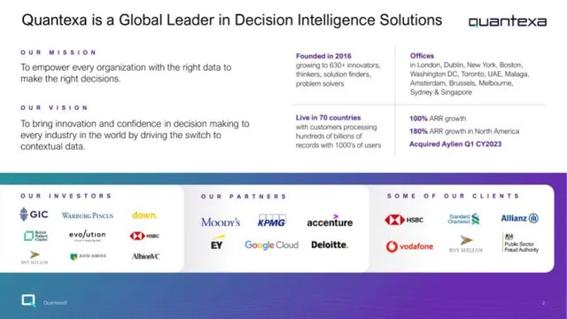 Company overview slide 2 from Quantexa