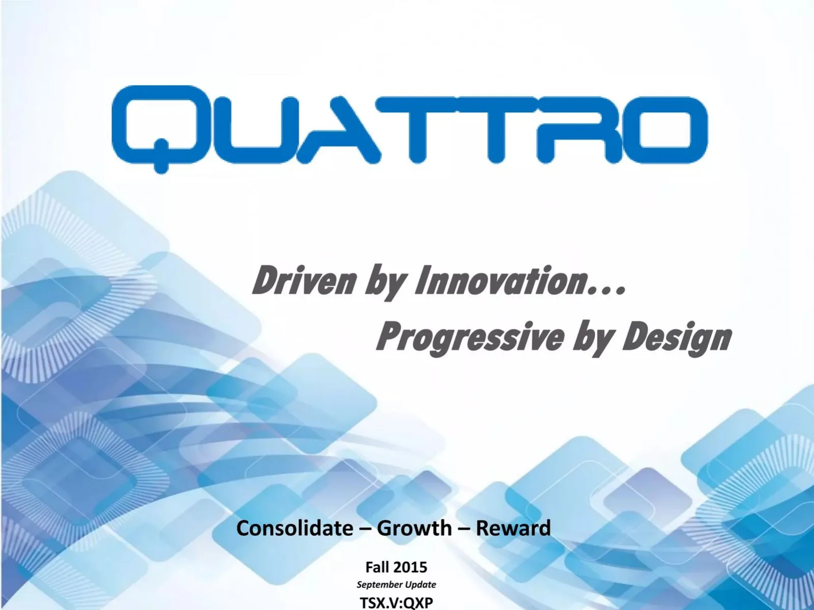 Quattro Exploration & Production pitch deck slide