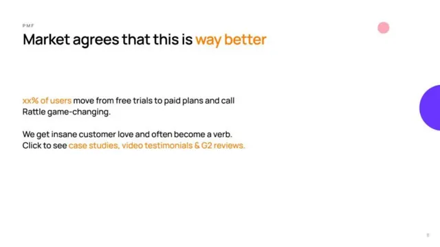 Reviews / testimonials / feedback slide 8 from Rattle