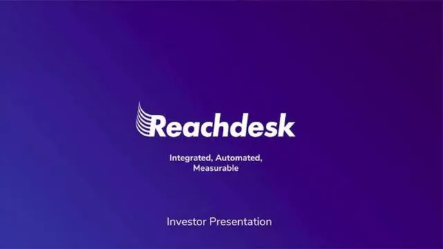 Reachdesk pitch deck cover