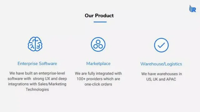 Product / solution slide 9 from Reachdesk