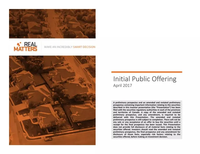 Real Matters pitch deck cover