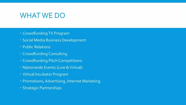 Product / solution slide 5 from Reality Crowd TV Media Corporation