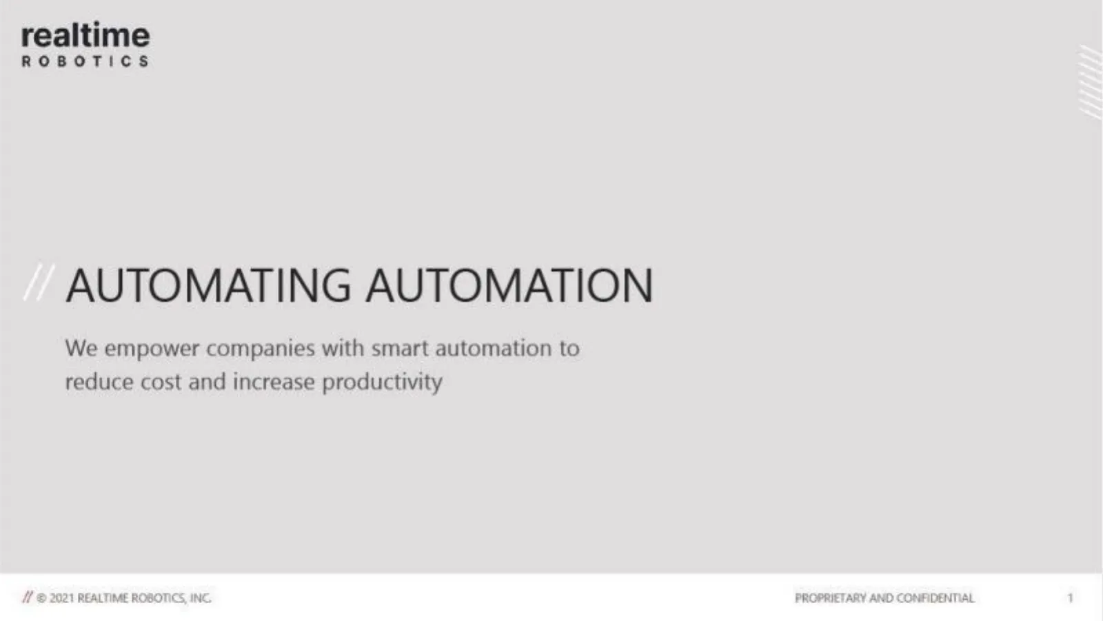 Realtime pitch deck slide