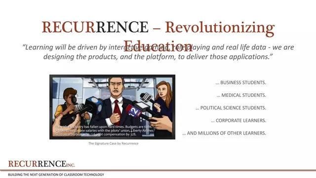 Vision slide 2 from Recurrence Inc.