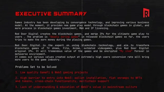 Product / solution slide 2 from Red Door Digital