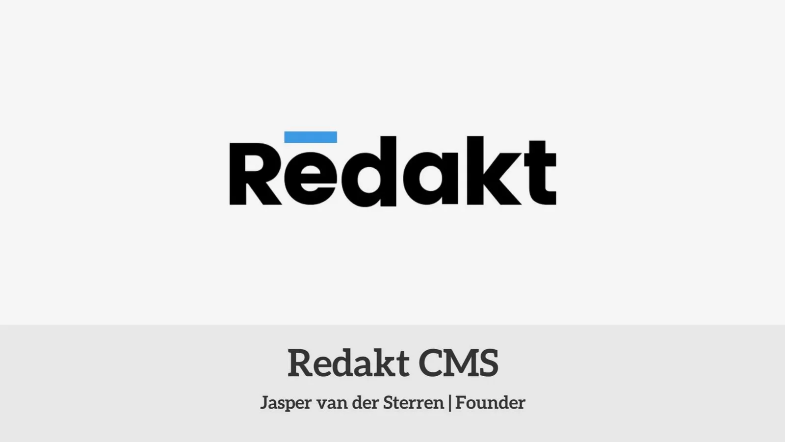 Redakt CMS pitch deck slide
