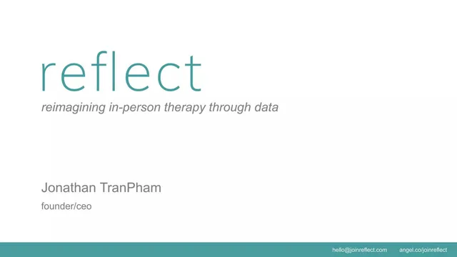 Reflect pitch deck cover