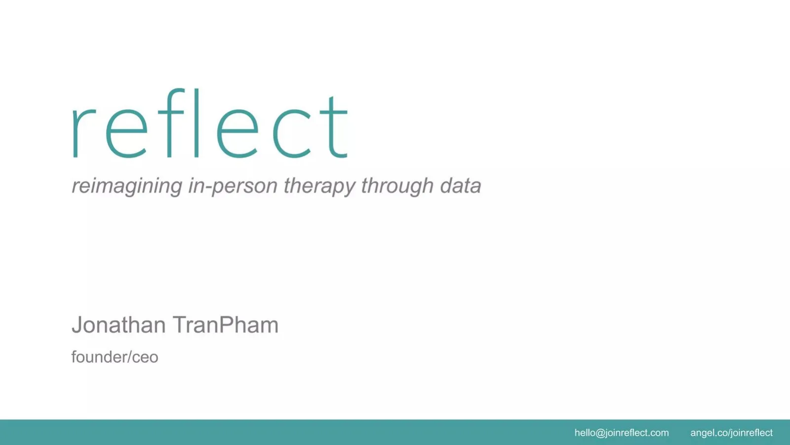 Reflect pitch deck slide