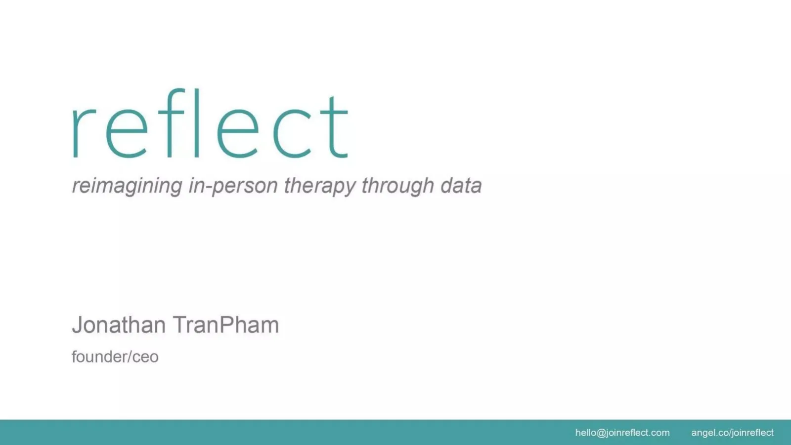 reflect pitch deck slide