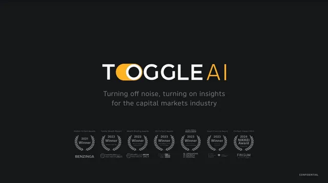 Reflexivity (formerly Toggle AI) pitch deck cover