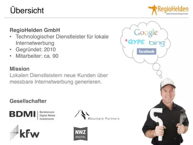 Company overview slide 2 from RegioHelden